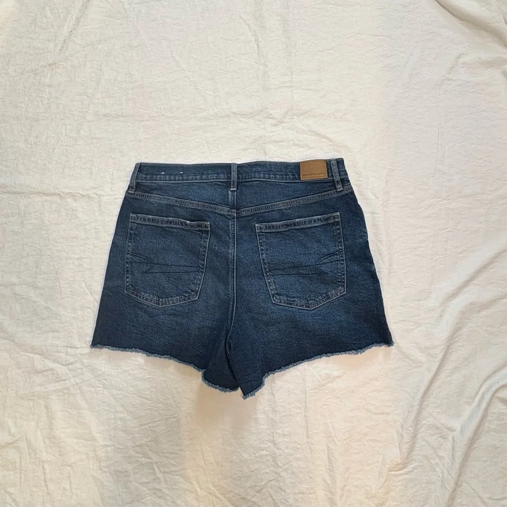 American Eagle Strigid Relaxed Denim Shorts Size 12/31 High Rise Frayed Hem J2Y - Picture 6 of 9